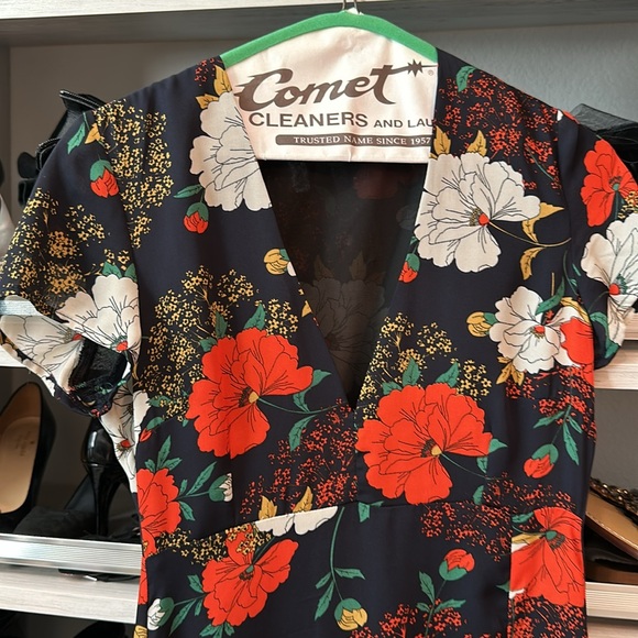 WYLDR Vibrant Floral Maxi Dress - Black, Red, White - Picture 2 of 6